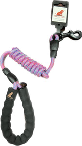 Braided Rope Leash - Purple/Pink