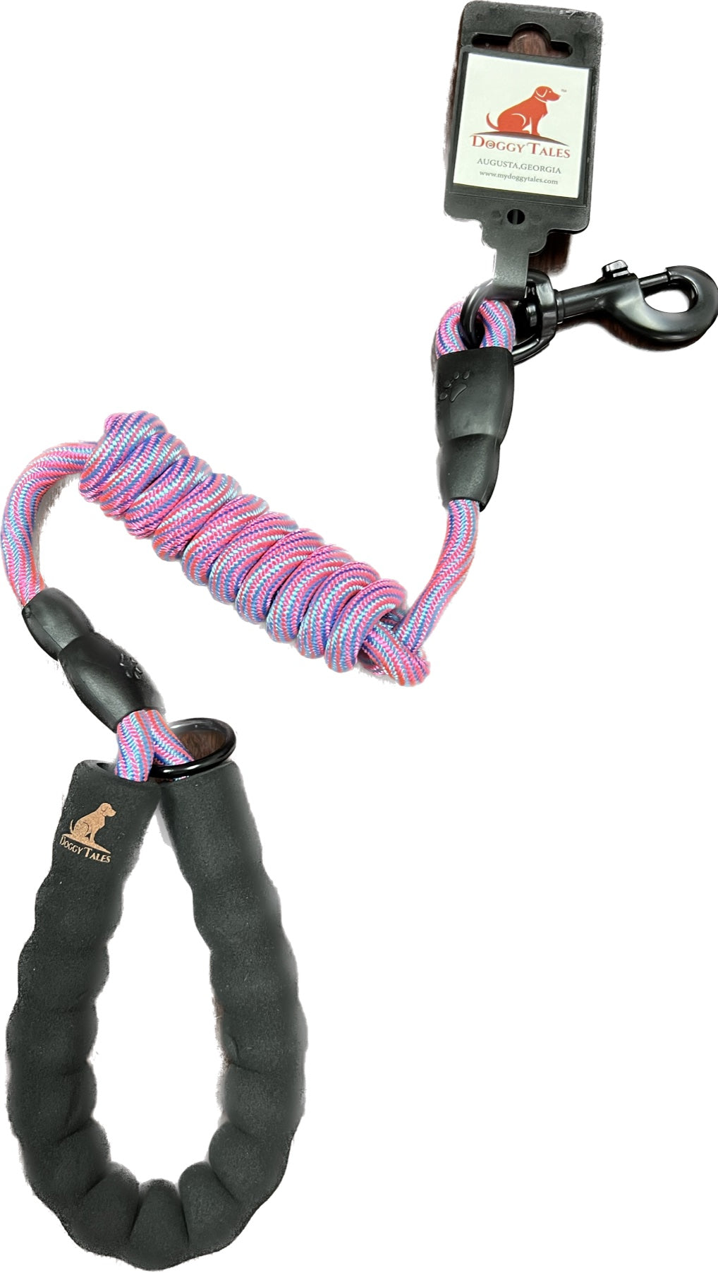 Braided Rope Leash - Purple/Pink