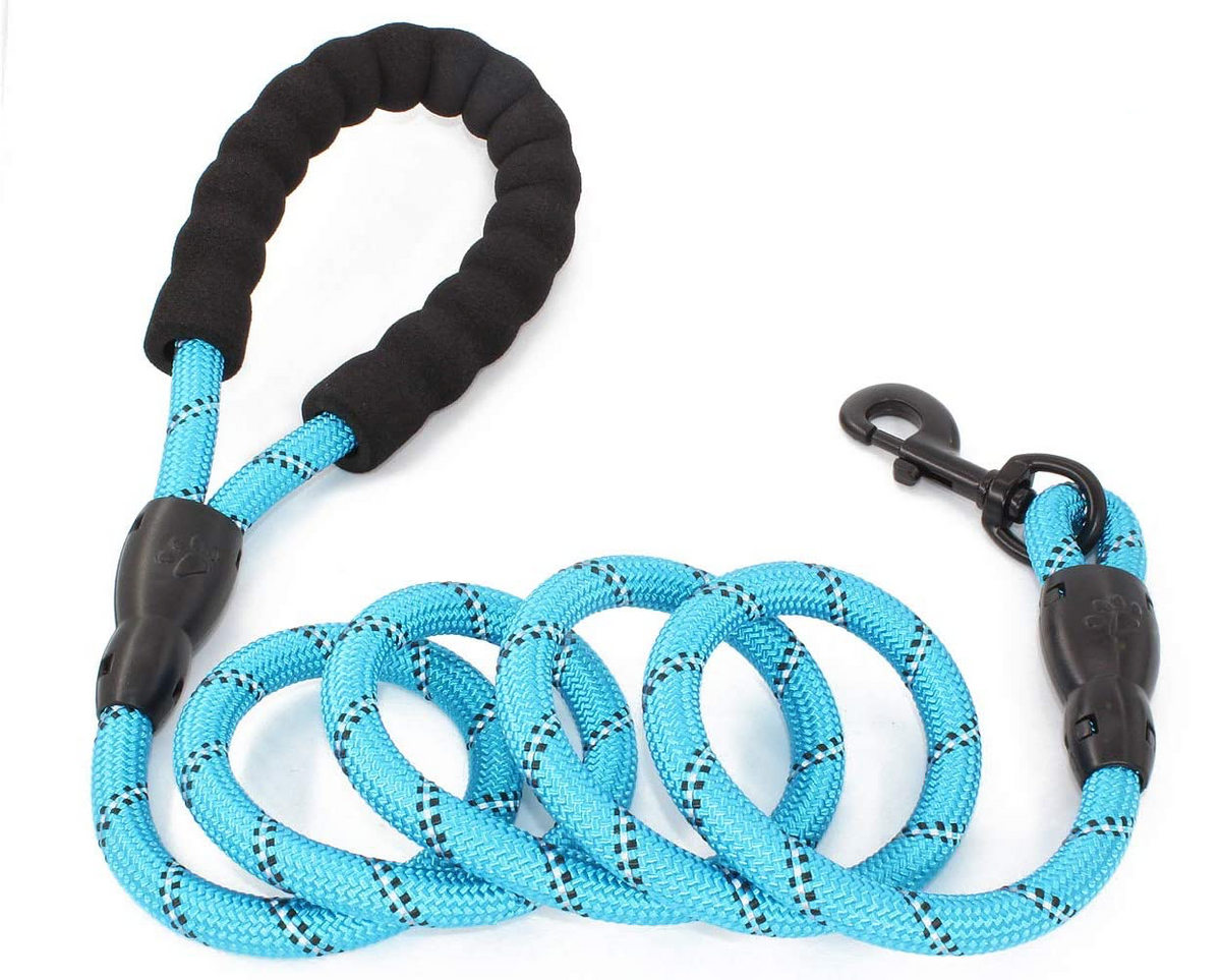 Braided Rope Leash - Blue – mydoggytales.com
