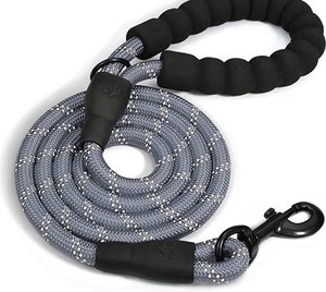 Braided Rope Leash - Gray