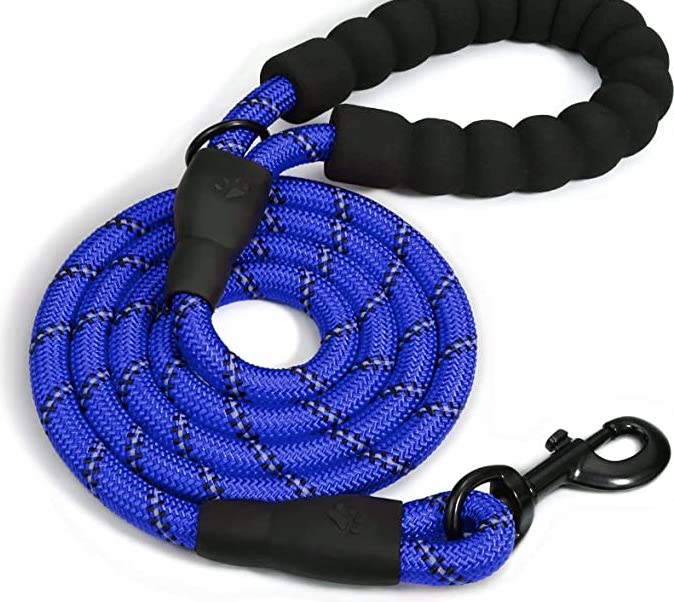 Braided Rope Leash - Navy Blue
