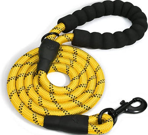 Braided Rope Leash - Yellow