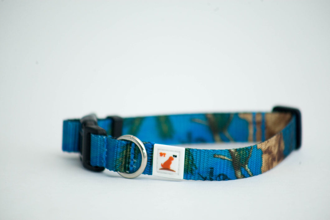 Realtree Adjustable Dog Collar Surf Blue - mydoggytales.com